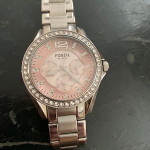 Fossil Watch Pink Face